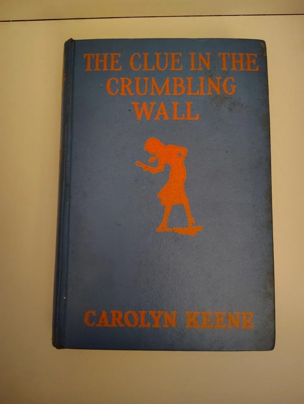 Vintage-Inspired Blue and Orange Book Cover Wall Art - Carolyn Keene